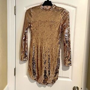 Gold Sequin Dress